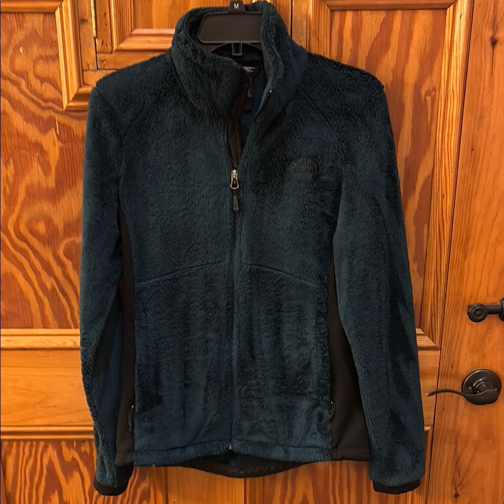 North Face dark green and black Fleece Jacket size medium